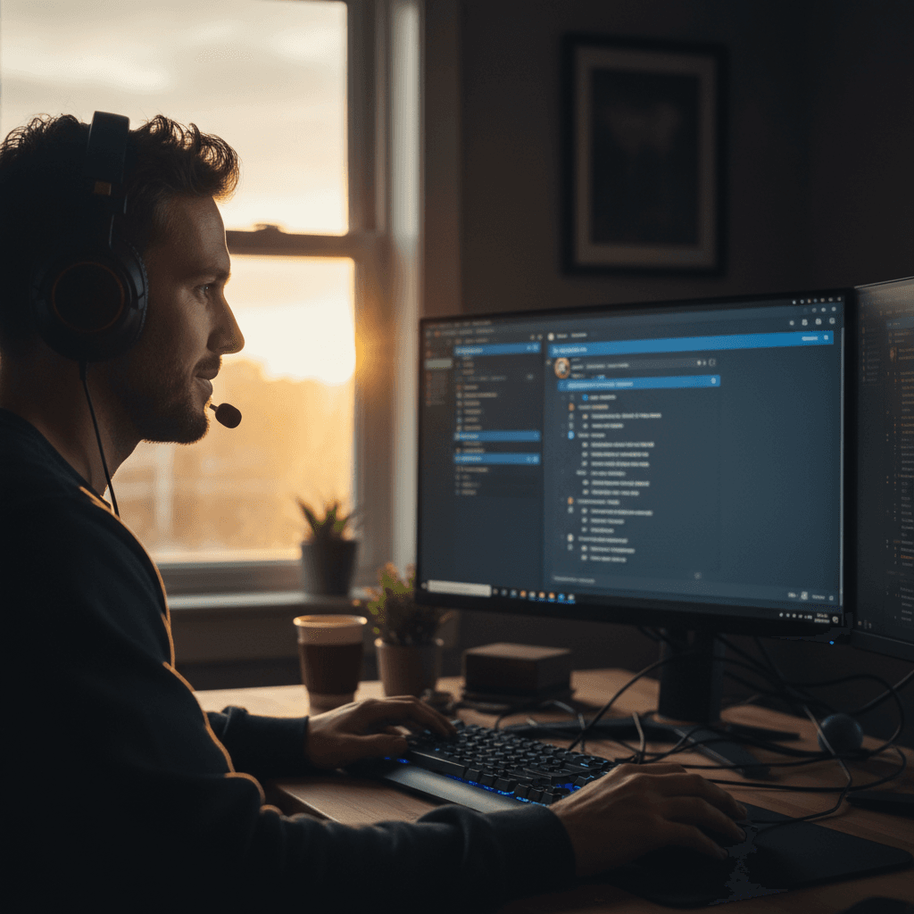 Discord moderator managing community