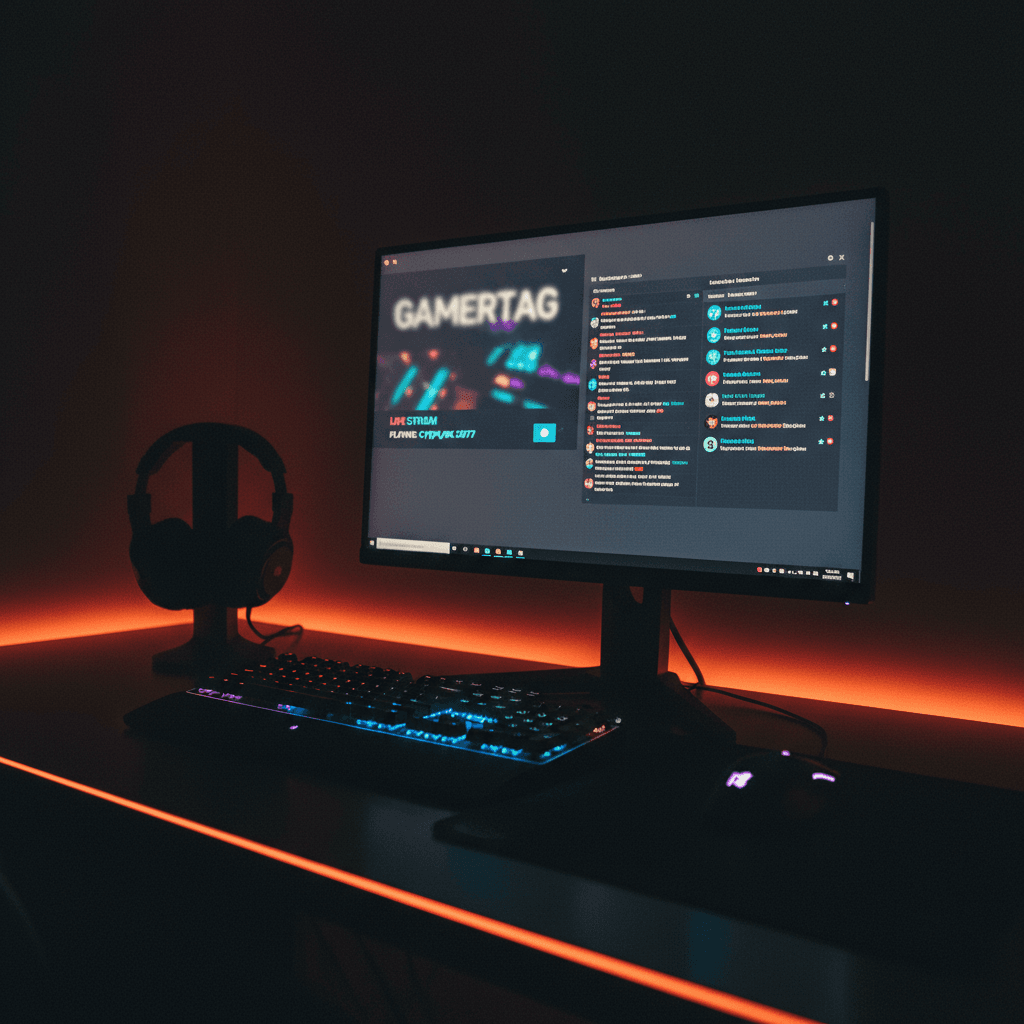KMD Discord community interface on gaming setup