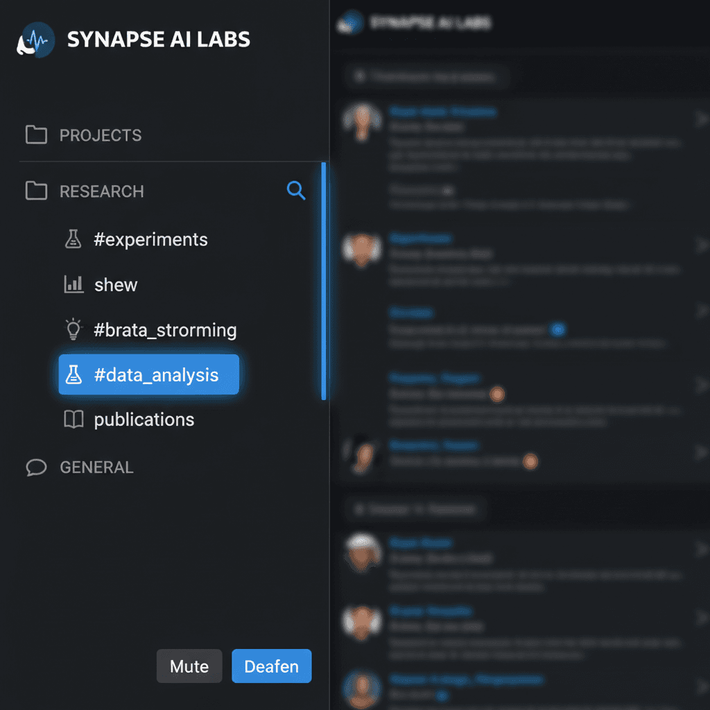 Discord server channels organized by category